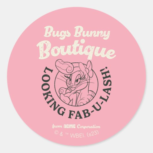 BUGS BUNNY™ Boutique - Fab-U-Lash suchen! Runder Aufkleber (Vorderseite)