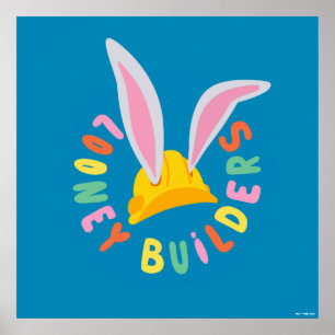 BUGS BUNNY BUILDERS™  Bauhelm-Kreis-Logo Poster
