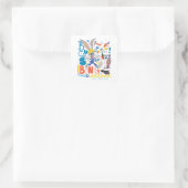 BUGS BUNNY BUILDERS™| BUGS BUNNY™-Arbeitstools Quadratischer Aufkleber (Tasche)