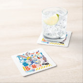 BUGS BUNNY BUILDERS™| BUGS BUNNY™-Arbeitstools Rechteckiger Pappuntersetzer (Vor Ort)