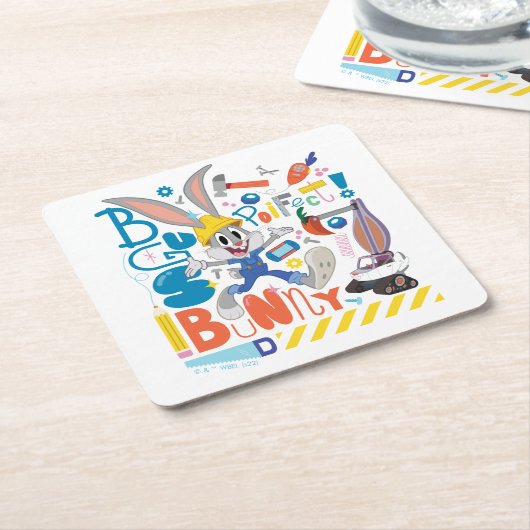BUGS BUNNY BUILDERS™| BUGS BUNNY™-Arbeitstools Rechteckiger Pappuntersetzer (angewinkelt)
