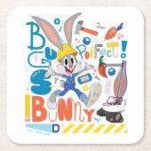BUGS BUNNY BUILDERS™| BUGS BUNNY™-Arbeitstools Rechteckiger Pappuntersetzer (Vorderseite)