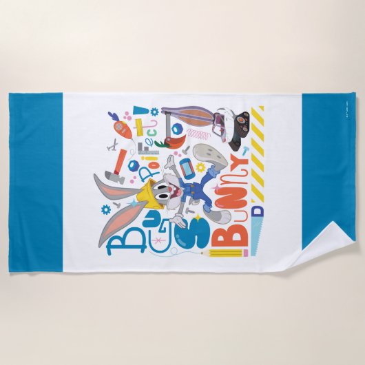BUGS BUNNY BUILDERS™| BUGS BUNNY™-Arbeitstools Strandtuch (Vorderseite)