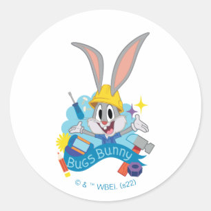 BUGS BUNNY BUILDERS™ BUGS BUNNY™ Character Art Runder Aufkleber