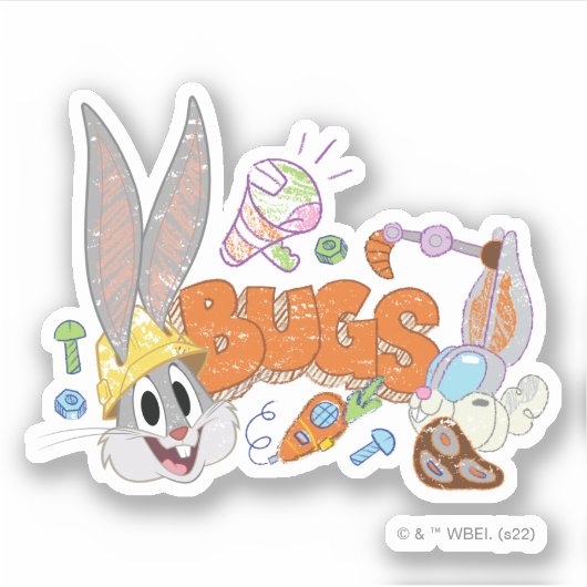 BUGS BUNNY BUILDERS™| BUGS BUNNY™ Sketch Art Aufkleber (Vorderseite)