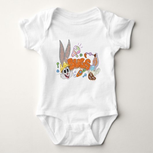 BUGS BUNNY BUILDERS™| BUGS BUNNY™ Sketch Art Baby Strampler (Vorderseite)