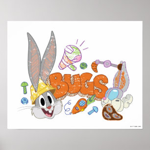 BUGS BUNNY BUILDERS™  BUGS BUNNY™ Sketch Art Poster