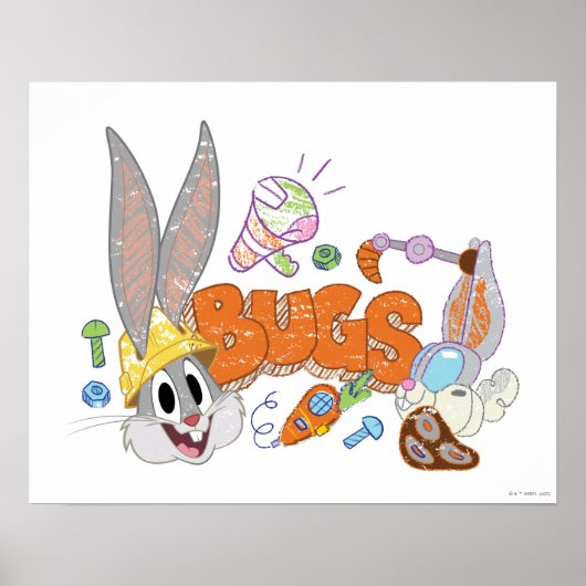 BUGS BUNNY BUILDERS™| BUGS BUNNY™ Sketch Art Poster (Vorne)