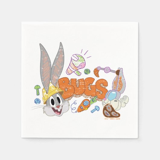 BUGS BUNNY BUILDERS™| BUGS BUNNY™ Sketch Art Serviette (Vorderseite)