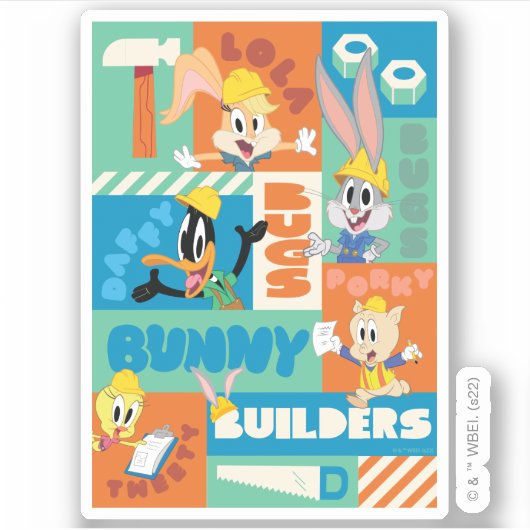 BUGS BUNNY BUILDERS™| Character Grid Pattern Aufkleber (Vorderseite)