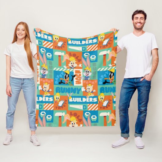 BUGS BUNNY BUILDERS™| Character Grid Pattern Fleecedecke (Beispiel)