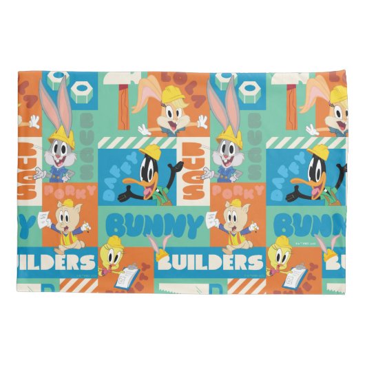 BUGS BUNNY BUILDERS™| Character Grid Pattern Kissenbezug (Rückseite)