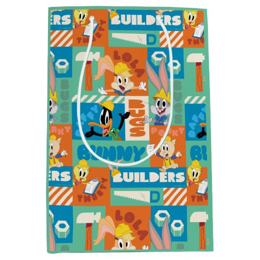 BUGS BUNNY BUILDERS™| Character Grid Pattern Mittlere Geschenktüte (Vorderseite)