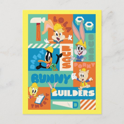 BUGS BUNNY BUILDERS™| Character Grid Pattern Postkarte (Vorderseite)