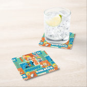 BUGS BUNNY BUILDERS™| Character Grid Pattern Rechteckiger Pappuntersetzer (Vor Ort)