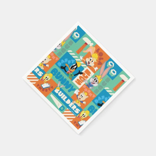 BUGS BUNNY BUILDERS™| Character Grid Pattern Serviette (Ecke)