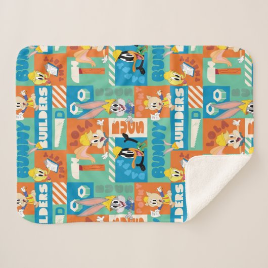 BUGS BUNNY BUILDERS™| Character Grid Pattern Sherpadecke (Vorderseite (Horizontal))