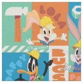 BUGS BUNNY BUILDERS™| Character Grid Pattern Stoff (Nahaufnahme)