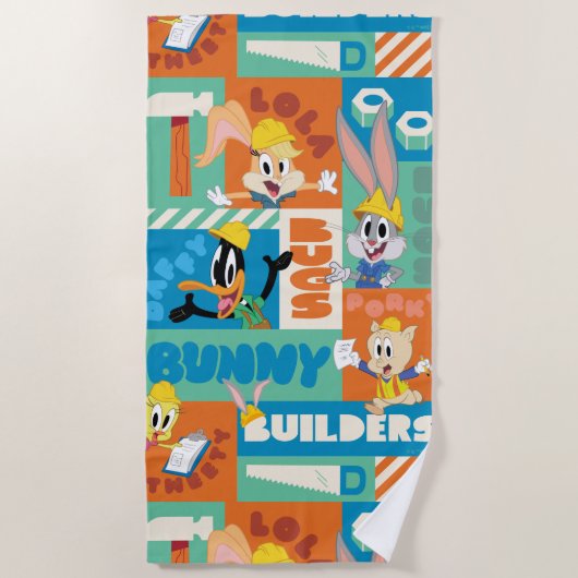 BUGS BUNNY BUILDERS™| Character Grid Pattern Strandtuch (Vorderseite)