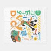 BUGS BUNNY BUILDERS™| DAFFY DUCK™-Arbeitstools Fleecedecke (Vorderseite (Horizontal))