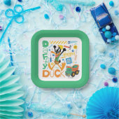 BUGS BUNNY BUILDERS™| DAFFY DUCK™-Arbeitstools Pappteller (Party)