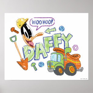 BUGS BUNNY BUILDERS™  DAFFY DUCK™ Sketch Art Poster