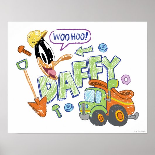 BUGS BUNNY BUILDERS™| DAFFY DUCK™ Sketch Art Poster (Vorne)