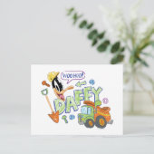 BUGS BUNNY BUILDERS™| DAFFY DUCK™ Sketch Art Postkarte (Stehend Vorderseite)