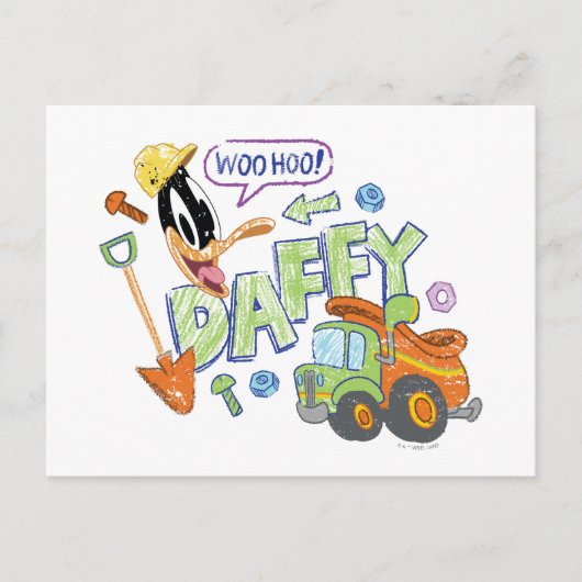 BUGS BUNNY BUILDERS™| DAFFY DUCK™ Sketch Art Postkarte (Vorderseite)
