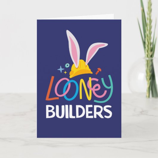 BUGS BUNNY BUILDERS™| Gestapelte Hard-Hat-Logos Karte (Vorderseite)