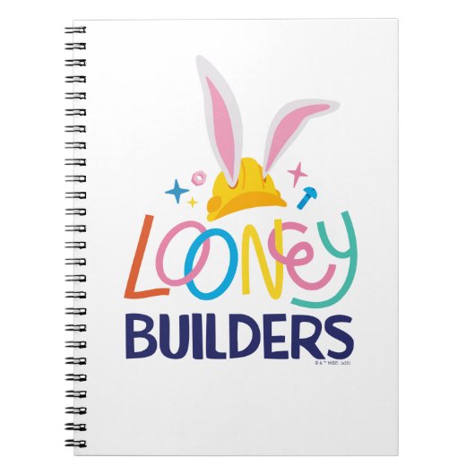 BUGS BUNNY BUILDERS™| Gestapelte Hard-Hat-Logos Notizblock (Vorderseite)