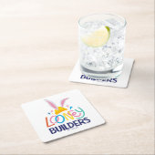 BUGS BUNNY BUILDERS™| Gestapelte Hard-Hat-Logos Rechteckiger Pappuntersetzer (Vor Ort)