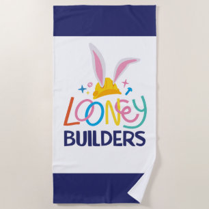 BUGS BUNNY BUILDERS™ Gestapelte Hard-Hat-Logos Strandtuch