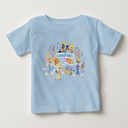 BUGS BUNNY BUILDERS™| Group Sketch Art Baby T-shirt (Vorderseite)