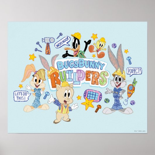 BUGS BUNNY BUILDERS™| Group Sketch Art Poster (Vorne)