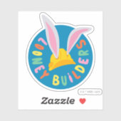 BUGS BUNNY BUILDERS™| Hard Hat Circle Logo Aufkleber (Blatt)