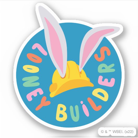 BUGS BUNNY BUILDERS™| Hard Hat Circle Logo Aufkleber (Vorderseite)