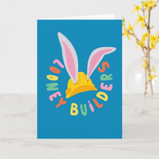 BUGS BUNNY BUILDERS™| Hard Hat Circle Logo Karte (Gelbe Blume)