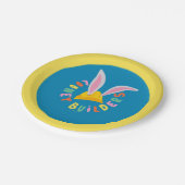 BUGS BUNNY BUILDERS™| Hard Hat Circle Logo Pappteller (Schrägansicht)