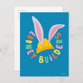 BUGS BUNNY BUILDERS™| Hard Hat Circle Logo Postkarte (Vorne/Hinten)