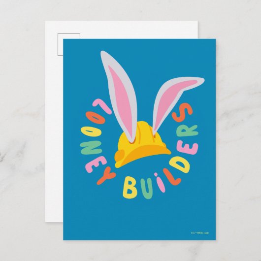 BUGS BUNNY BUILDERS™| Hard Hat Circle Logo Postkarte (Vorne/Hinten)