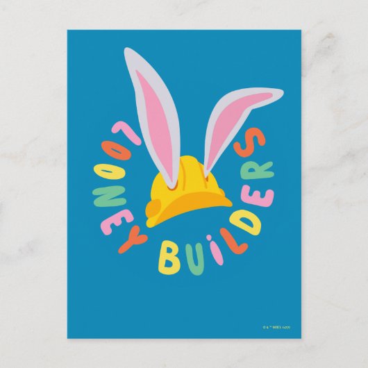 BUGS BUNNY BUILDERS™| Hard Hat Circle Logo Postkarte (Vorderseite)