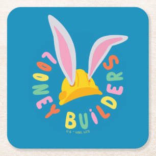 BUGS BUNNY BUILDERS™  Hard Hat Circle Logo Rechteckiger Pappuntersetzer