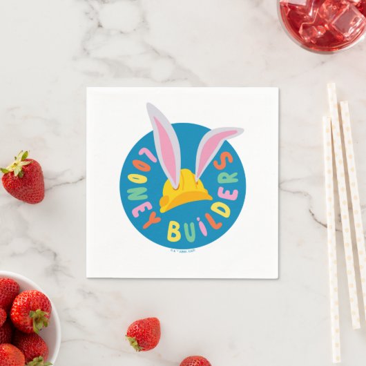 BUGS BUNNY BUILDERS™| Hard Hat Circle Logo Serviette (Beispiel)