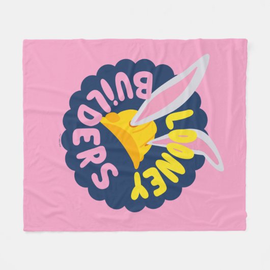 BUGS BUNNY BUILDERS™| Hard Hat Scalloping Logo Fleecedecke (Vorderseite (Horizontal))