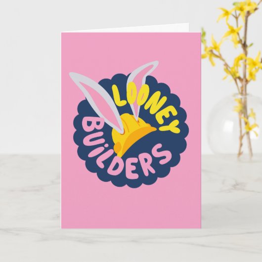 BUGS BUNNY BUILDERS™| Hard Hat Scalloping Logo Karte (Gelbe Blume)