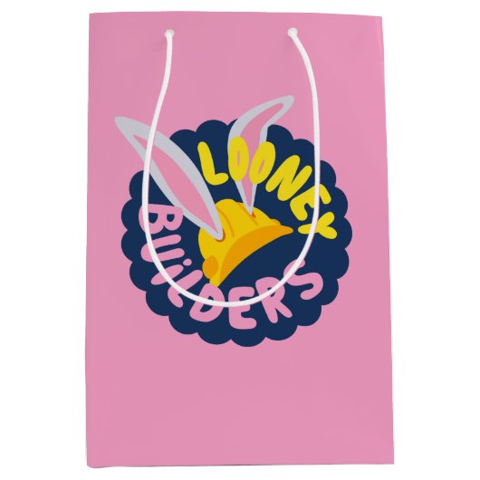 BUGS BUNNY BUILDERS™| Hard Hat Scalloping Logo Mittlere Geschenktüte (Vorderseite)