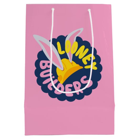 BUGS BUNNY BUILDERS™| Hard Hat Scalloping Logo Mittlere Geschenktüte (Rückseite)