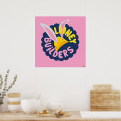 BUGS BUNNY BUILDERS™| Hard Hat Scalloping Logo Poster (Küche)
