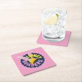 BUGS BUNNY BUILDERS™| Hard Hat Scalloping Logo Rechteckiger Pappuntersetzer (Vor Ort)